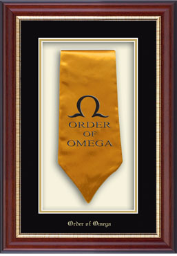 Order of Omega Commemorative Stole Shadow Box Frame in Newport