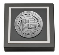 Five Towns College Silver Engraved Medallion Paperweight