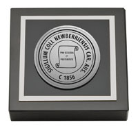 Newberry College Silver Engraved Medallion Paperweight