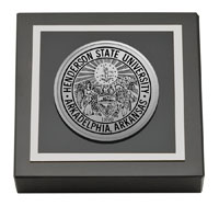 Henderson State University Silver Engraved Medallion Paperweight
