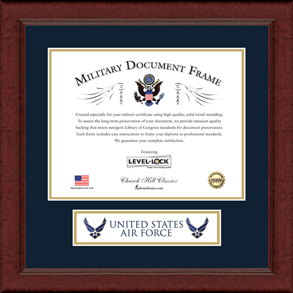 United States Air Force certificate frame - Lasting Memories Banner Certificate Frame in Sierra