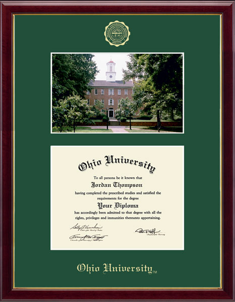 Ohio University Campus Scene Diploma Frame in Galleria