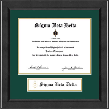 Sigma Beta Delta Honor Society Lasting Memories Banner Certificate Frame in Arena