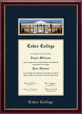 Coker College Campus Scene Edition Diploma Frame in Galleria