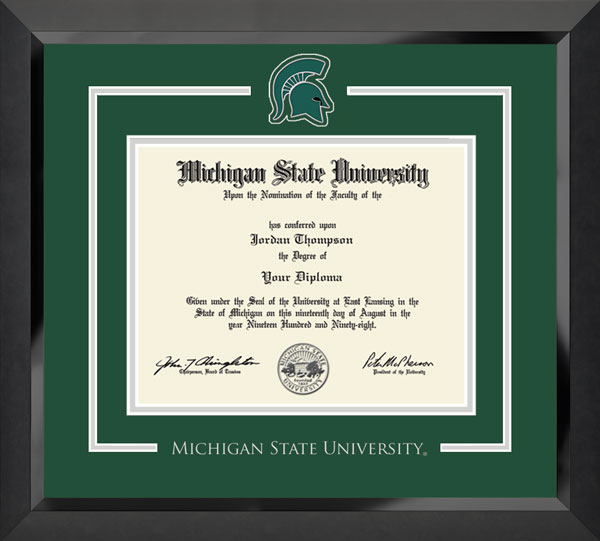 Michigan State University diploma frame - Spirit Medallion Diploma Frame in Eclipse