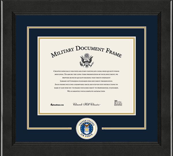 United States Air Force certificate frame - Lasting Memories Circle Logo Certificate Frame in Arena