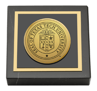 Texas Tech University Gold Engraved Medallion Paperweight