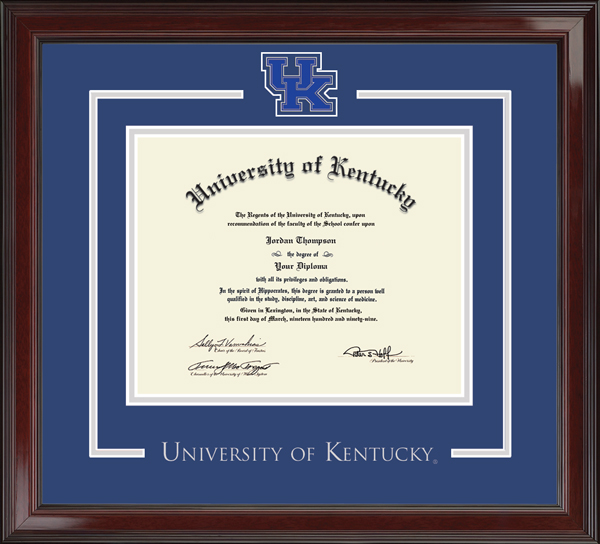 University of Kentucky diploma frame campus picture UK certificate