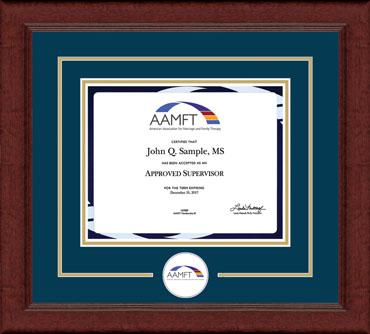 American Association for Marriage and Family Therapy Lasting Memories Circle Logo Certificate Frame in Sierra
