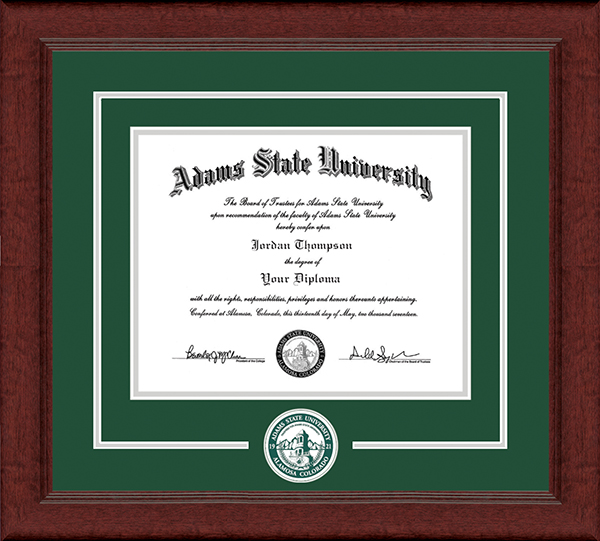 Adams State University diploma frame - Lasting Memories Circle Logo Diploma Frame in Sierra