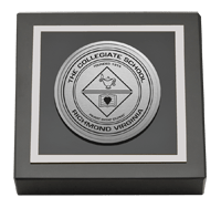 Collegiate School  Silver Engraved Medallion Paperweight