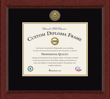 Balfour of Houston Gold Engraved Medallion Diploma Frame in Sierra