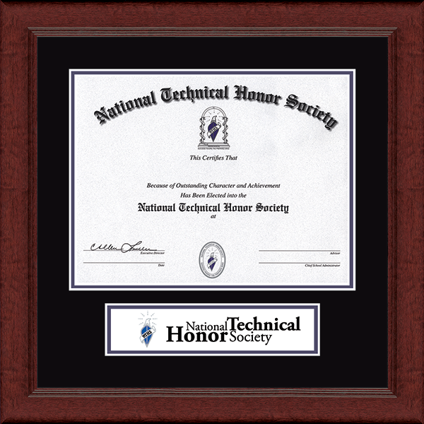 National Technical Honor Society Lasting Memories Banner Certificate Frame in Sierra