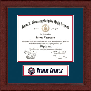 Kennedy Catholic High School in Somers, NY Lasting Memories Banner Diploma Frame in Sierra
