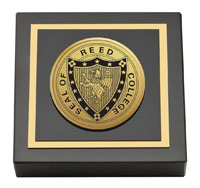 Reed College Gold Engraved Medallion Paperweight