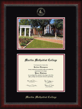 Martin Methodist College Campus Scene Diploma Frame in Sutton
