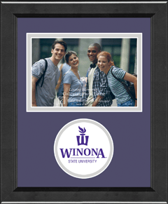 Winona State University Lasting Memories Circle Logo Photo Frame in Arena