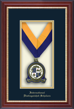 International Distinguished Scholars Honor Society medal frame - Commemorative Medallion Frame in Newport