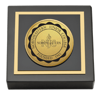 Northeastern Junior College Gold Engraved Medallion Paperweight