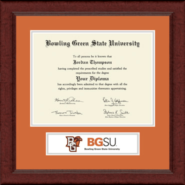 Bowling Green State University diploma frame - Lasting Memories Banner Diploma Frame in Sierra