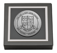 Our Lady of Holy Cross College Silver Engraved Medallion Paperweight