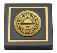 University of North Alabama Gold Engraved Medallion Paperweight