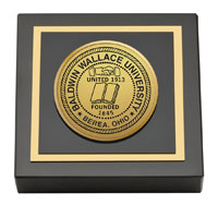 Baldwin Wallace University Gold Engraved Medallion Paperweight