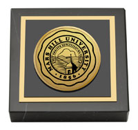 Mars Hill University Gold Engraved Medallion Paperweight