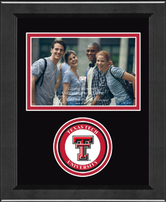 Texas Tech University Lasting Memories Circle Logo Photo Frame in Arena