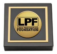 The Loss Prevention Foundation Gold Engraved Medallion Paperweight