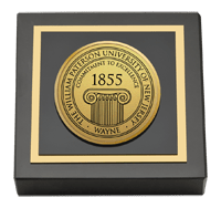 William Paterson University Gold Engraved Medallion Paperweight