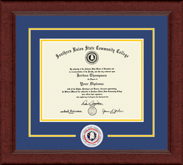 Southern Union State Community College Lasting Memories Circle Logo Diploma Frame in Sierra