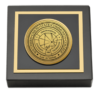 Southern Union State Community College Gold Engraved Medallion Paperweight