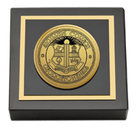 Georgetown College Gold Engraved Medallion Paperweight