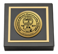 Cleveland State Community College paperweight - Gold Engraved Medallion Paperweight