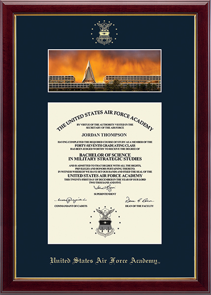 United States Air Force Academy Campus Scene Diploma Frame in Gallery