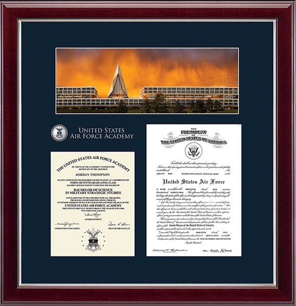 United States Air Force Academy diploma frame - Masterpiece Campus Scene Edition Document Frame in Gallery Silver