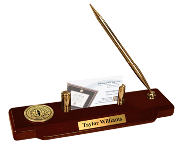 William Howard Taft University Gold Engraved Medallion Desk Pen Set