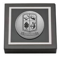 Cabrini College Silver Engraved Medallion Paperweight