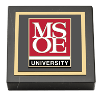 Milwaukee School of Engineering paperweight - MSOE Masterpiece Medallion Paperweight