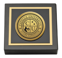 Capella University paperweight - Gold Engraved Medallion Paperweight