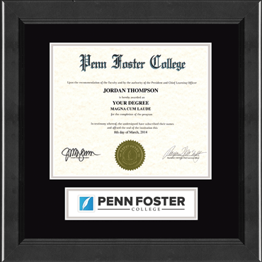 Penn Foster College Lasting Memories Banner Diploma Frame in Arena