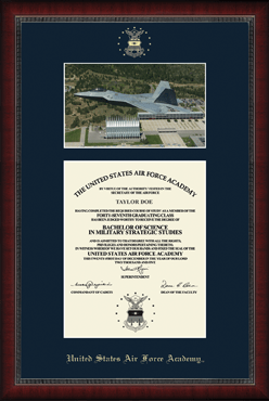 United States Air Force Academy Campus Scene Diploma Frame in Sutton