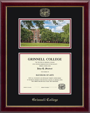 Grinnell College Campus Scene Edition Diploma Frame in Gallery