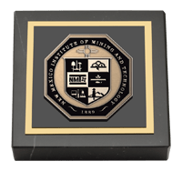 New Mexico Institute of Mining & Technology paperweight - Masterpiece Medallion Paperweight