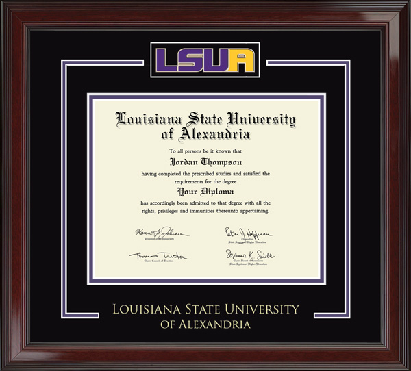 Louisiana State University of Alexandria diploma frame - Spirit Medallion Diploma Frame in Encore