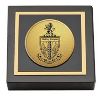Life University Gold Engraved Medallion Paperweight