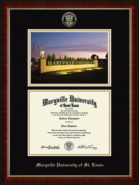 Maryville University of St. Louis Campus Scene Diploma Frame in Murano