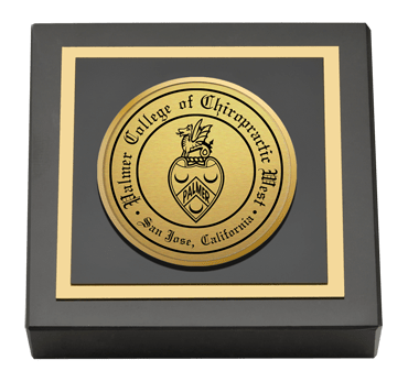 Palmer College of Chiropractic West Campus Gold Engraved Medallion Paperweight