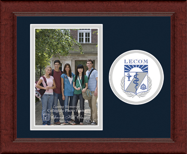 Lake Erie College of Osteopathic Medicine Lasting Memories Circle Logo Photo Frame in Sierra